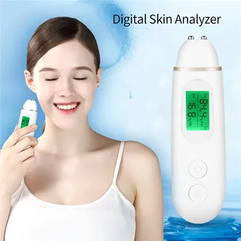 

Portable Digital LCD Display Skin Sensor Facial Skin Moisture Oil Content Analyzer Skin Tester Monitor Detector Face Care Tool35