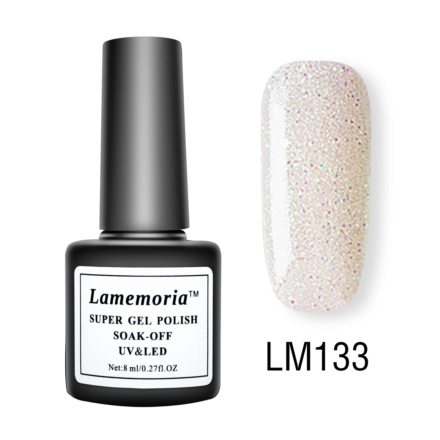 LM133 Lamemoria, 8 мл, Гель-лак для ногтей, светильник с синими блестками, долговечный Гибридный Гель-лак для ногтей - Цвет: LM133