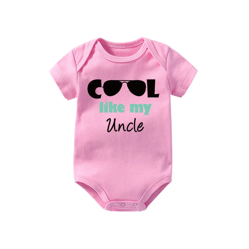 Culbutomind новорожденная девочка, одежда для детей с рисунком тети, Милый хлопковый короткий наряд с комбинезоном, Подарок Для Тети - Цвет: pink cool like aunt