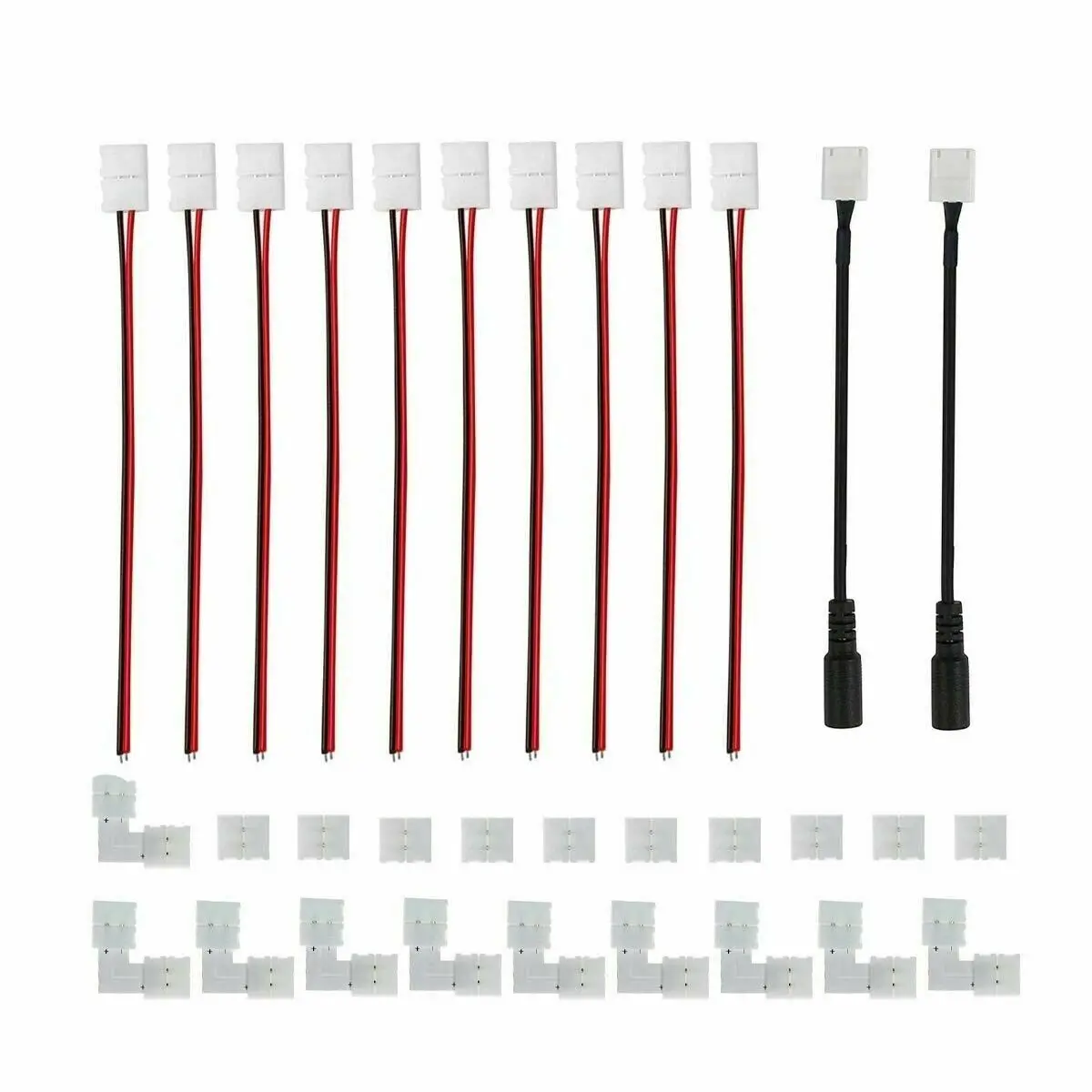 RGB 3528 5050 4Pin светодиодный светильник комплект лент-коннекторов PCB ленточный кабель PCB зажим-адаптер, предоставляет Большинство деталей для DIY - Цвет: 3528 8mm 32pcs