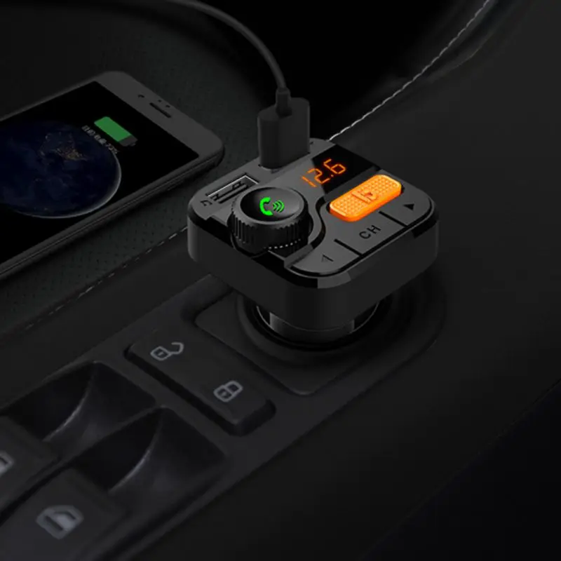 Автомобильный MP3-плеер для Bluetooth 5,0, Plug-and-play Dual USB быстрая зарядка тяжелый бас автомобиль
