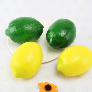 2 sztuk sztuczny owoc cytryny z tworzywa sztucznego EVA Mini sztuczny sztuczny owoc s rekwizyty fotograficzne wystrój sklepu owoce warzywa nauczania tanie i dobre opinie CN (pochodzenie) LEMON 2pcs