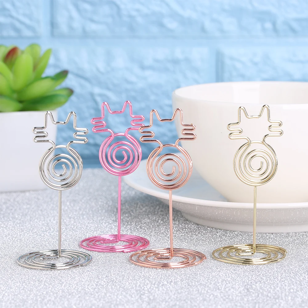 

1PC Cute Cat Shape Place Card Clamps Stand Photo Clips Wedding Party Table Number Holder Memo Pincer Business Card Holder