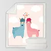 BeddingOutlet Unicorn Alpaca Sherpa Blankets Llama Sheep Fleece Throw Blanket Cartoon Kids Bed Blanket for Sofa manta Dropship 6