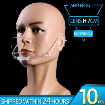 

10PCS Mask Against Droplets Catering Food Hygiene Plastic Kitchen Restaurant Anti-Saliva Chef Masks Waterproof Shield Kitchen
