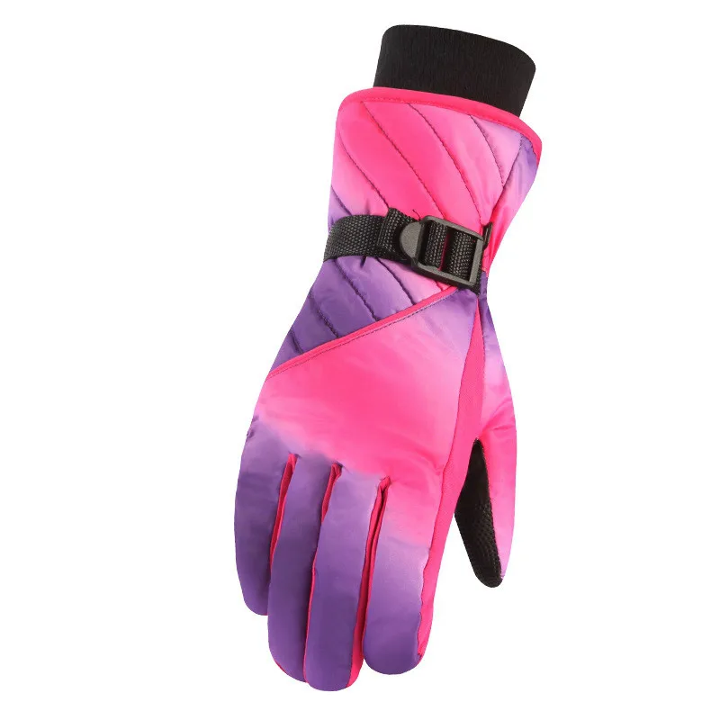 Winter Thermal Ski Gloves Women Snow Mittens Waterproof Windproof Skiing Snowmobile Gloves for Motorcycle Riding Handschoemen - Цвет: 4