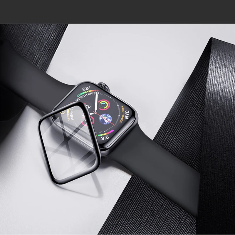 3D закаленное стекло с закругленными краями для Apple Watch 40 мм 44 мм 38 мм 42 мм для iWatch 1 2 3 4 полное покрытие Защитная пленка для экрана 9H HD