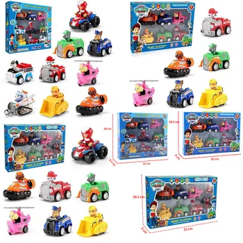 

Paw Patrol Dog Everest Tracker Snow Jungle Rescue Cars Pull Back Patrol Ski Vehicle Anime Figure Action Model Toys