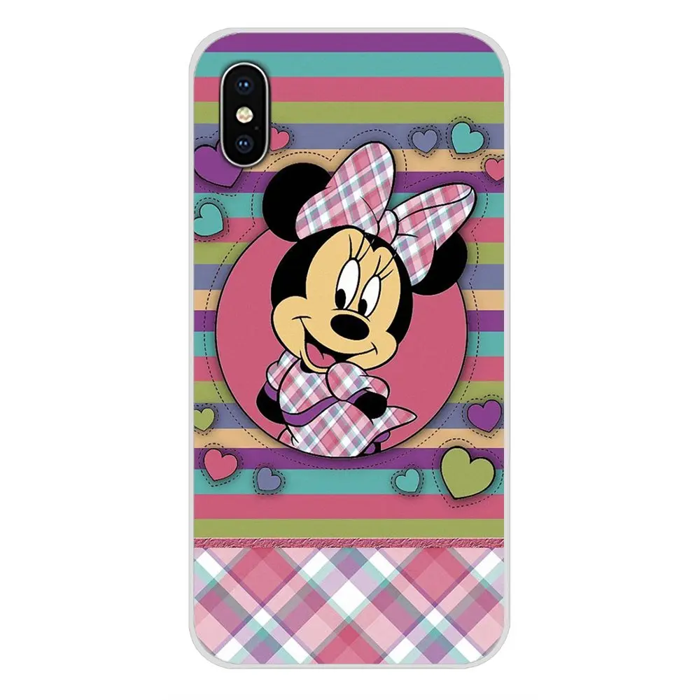 Для Apple iPhone X XR XS 11Pro MAX 4S 5S 5C SE 6S 7 8 Plus ipod touch 5 6 Милые Мультяшные Минни Маус аксессуары чехол для телефона - Цвет: images 4