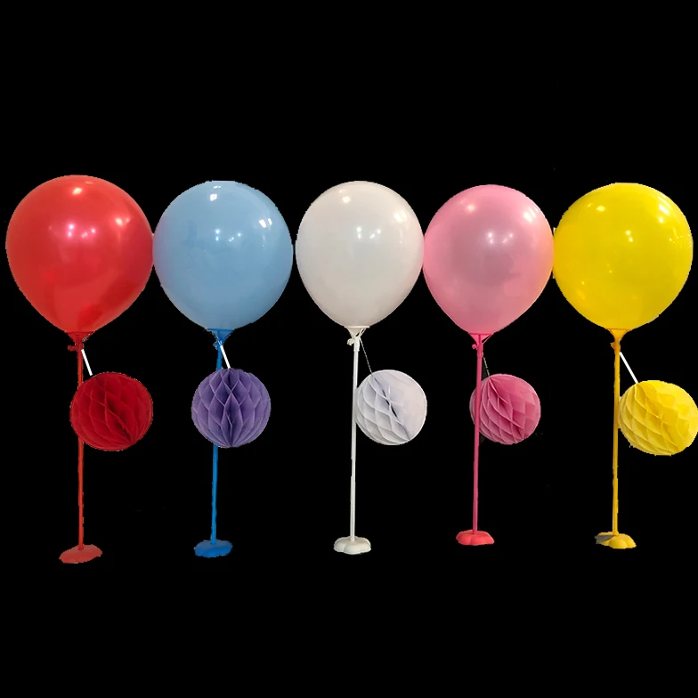 Color Rainbow Balloon Stand Holder Shelf Stable Suction Wedding Column Plastic Stick Birthday Party Room Decoration | Дом и сад