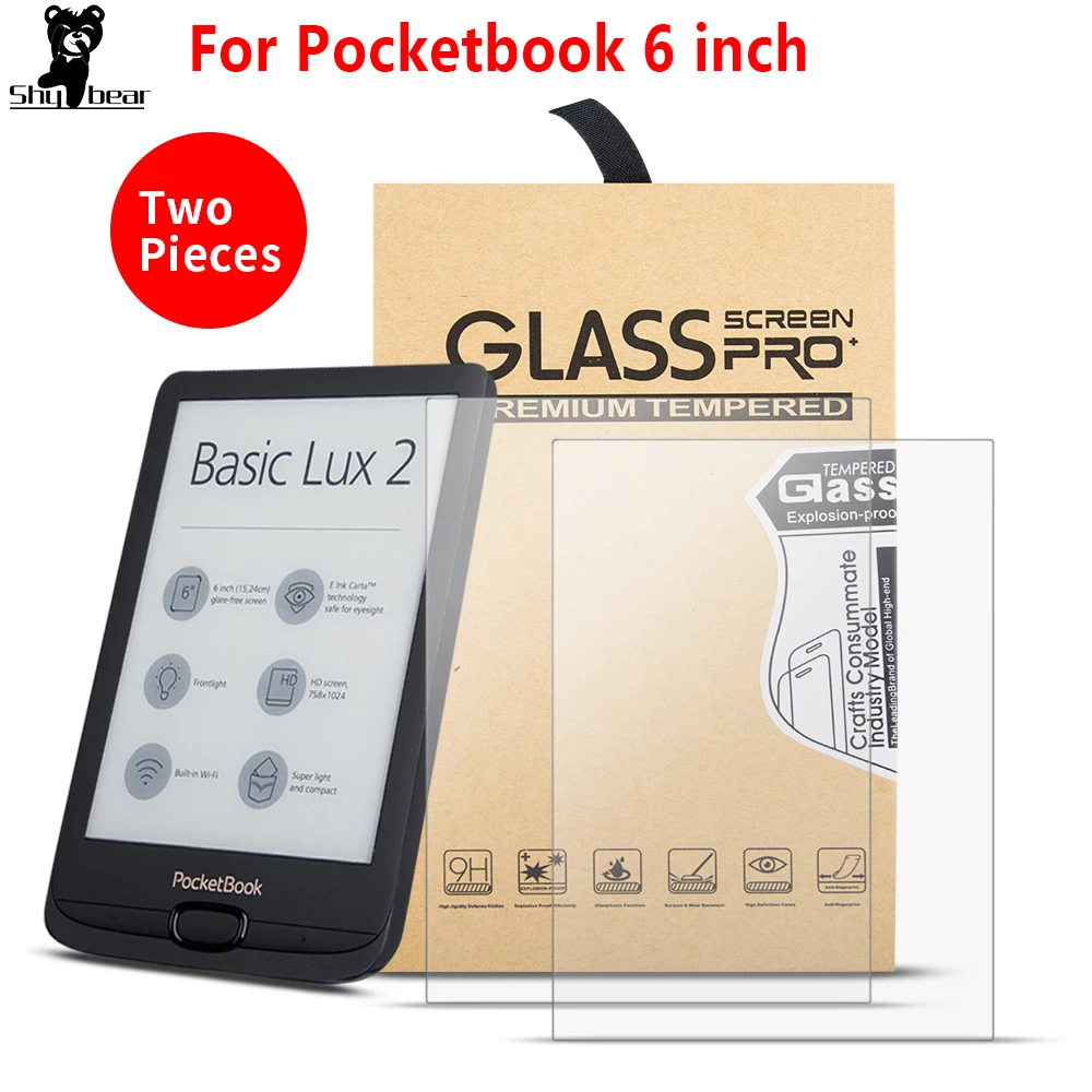 

Screen Protector for Pocketbook 616 624 614 622 626 6" E-reader Scratch Proof Screen Tempered Glass