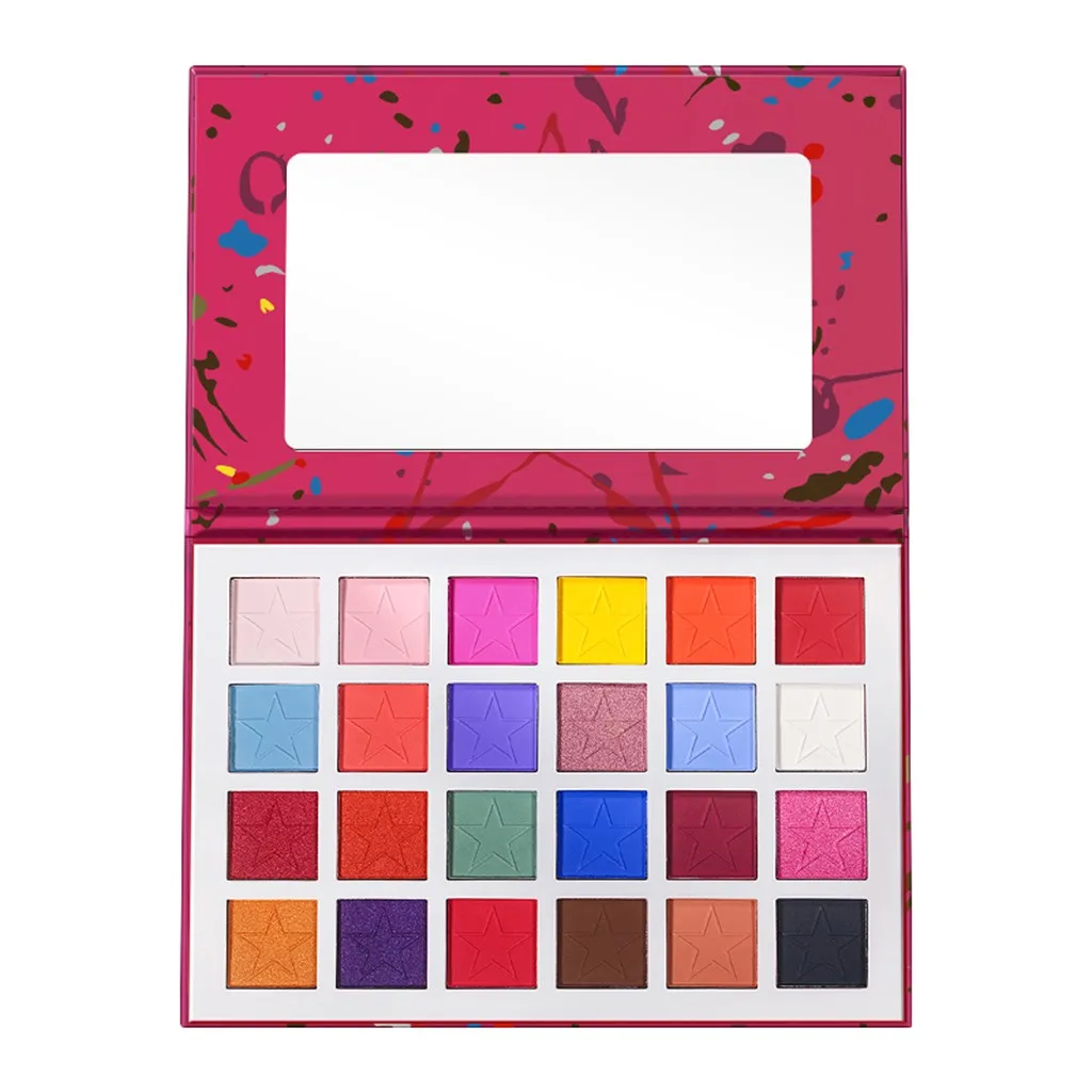 Color Makeup Pentacle Shape 24 Color Candy Color Eyeshadow Tray With Mirror Makeup Eyeshadow Palette Waterproof Cosmetics Y820 - Цвет: A