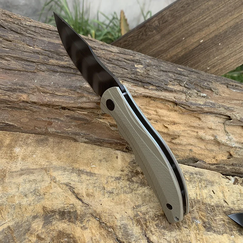 Походный нож ZT 0606CF 9CR14MOV складной Клинок с тигровым узором рукоятка G10