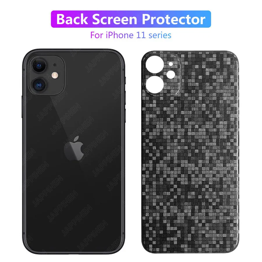 Для iPhone 11 Pro Max кожаный узор задняя Вставка Наклейка 3D полное покрытие протектор