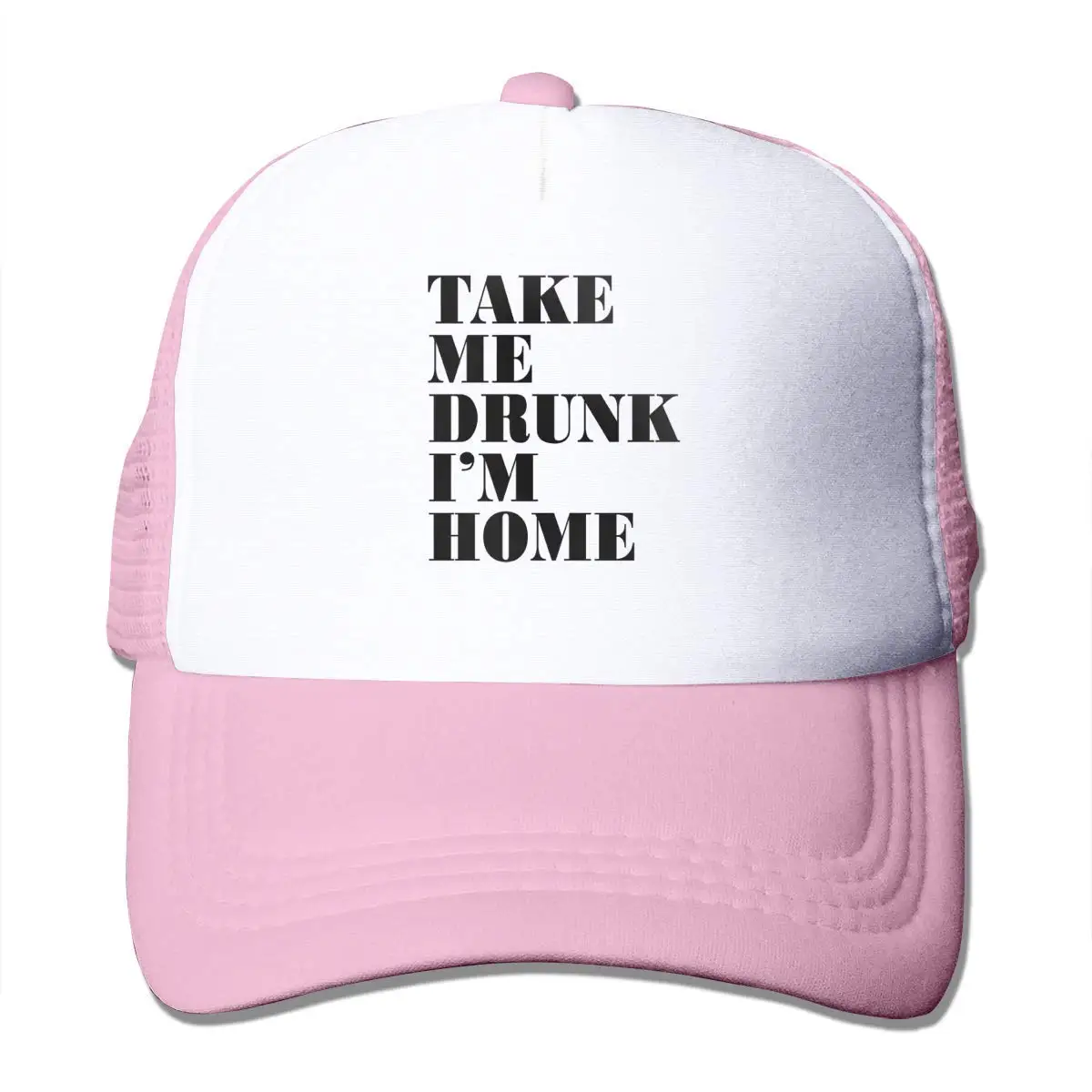 TSDFCTake Me Drunk I'm Home сетчатая Бейсболка унисекс, Регулируемая Кепка в Стиле Дальнобойщика, розовые шапки