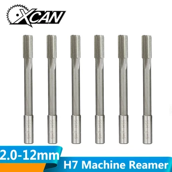 

XCAN 1pc H7 2.0-12mm High Speed Steel Machine Reamer Milling Reamer Straight Chucking Reamer