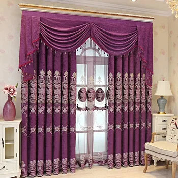 

Luxury European Velvet Chenille with High Shading Curtains for Living Dining Room Bedroom.