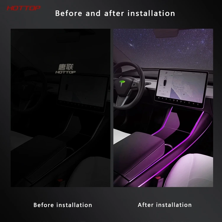  Modification Car Interior Atmosphere Seven Color LED Light Modification In the Control Accessories  - 4000221512562