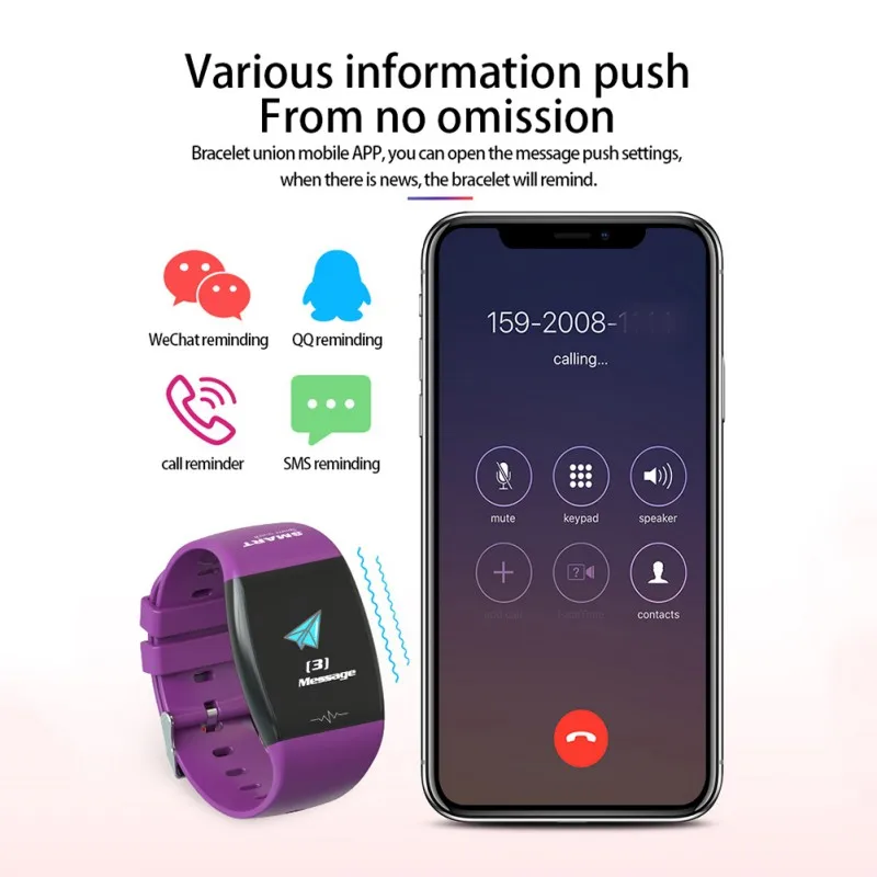 Big Screen Smart Watch Heart Rate Sphygmomanometer IP67 Waterproof Health Monitoring Calorie Counter Sports Smart Watch