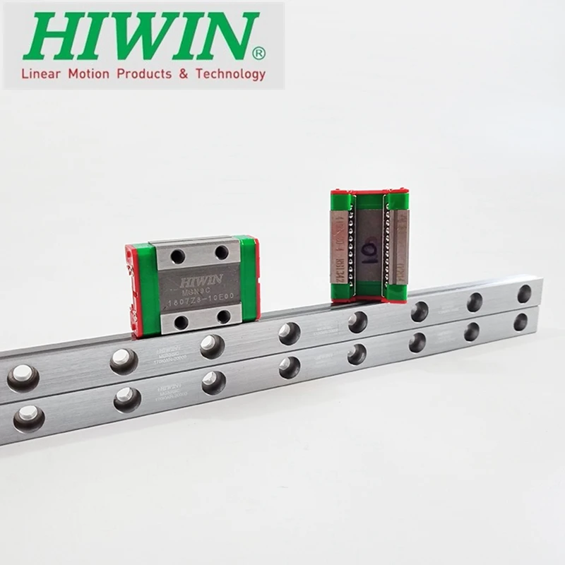 2 Stück Hiwin Linearführung MGN9 150 200 250 300 330 350 400 450 500 550 mm MGNR9C Schiene + 4 Stück MGN9C- oder MGN9H-Blockwagen – Detail 8