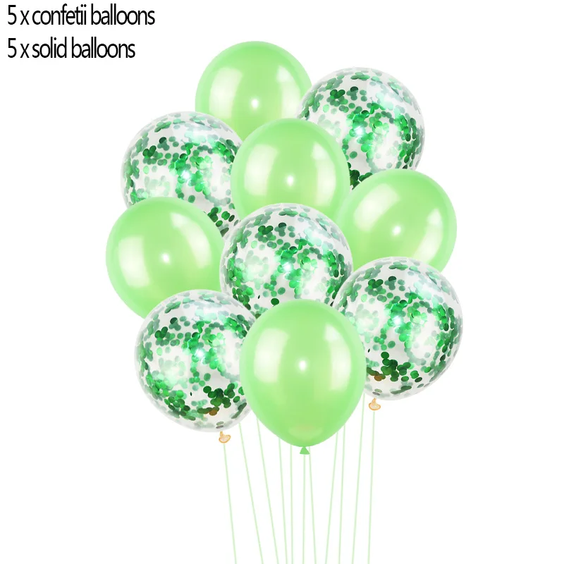 10 шт./компл. 12 дюймов воздушный шар "Конфетти" латексные воздушные шары для свадьбы вечеринки украшения детский душ день рождения - Цвет: T07 green