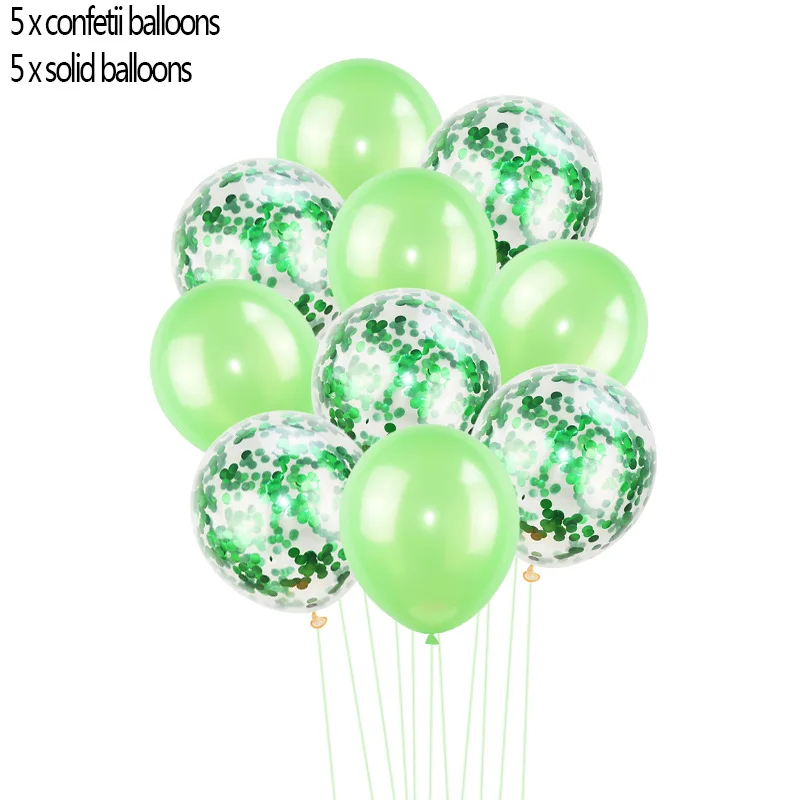 T07 green 10 шт./компл. 12 дюймов воздушный шар "Конфетти" латексные воздушные шары для свадьбы вечеринки украшения детский душ день рождения - Цвет: T07 green