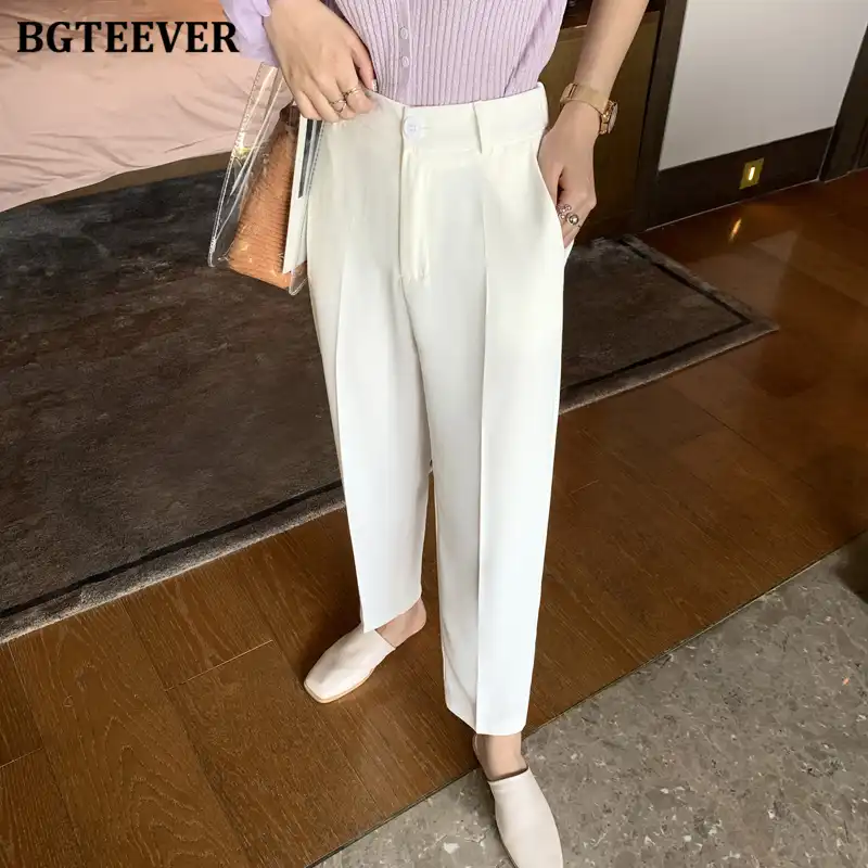 ladies white summer trousers
