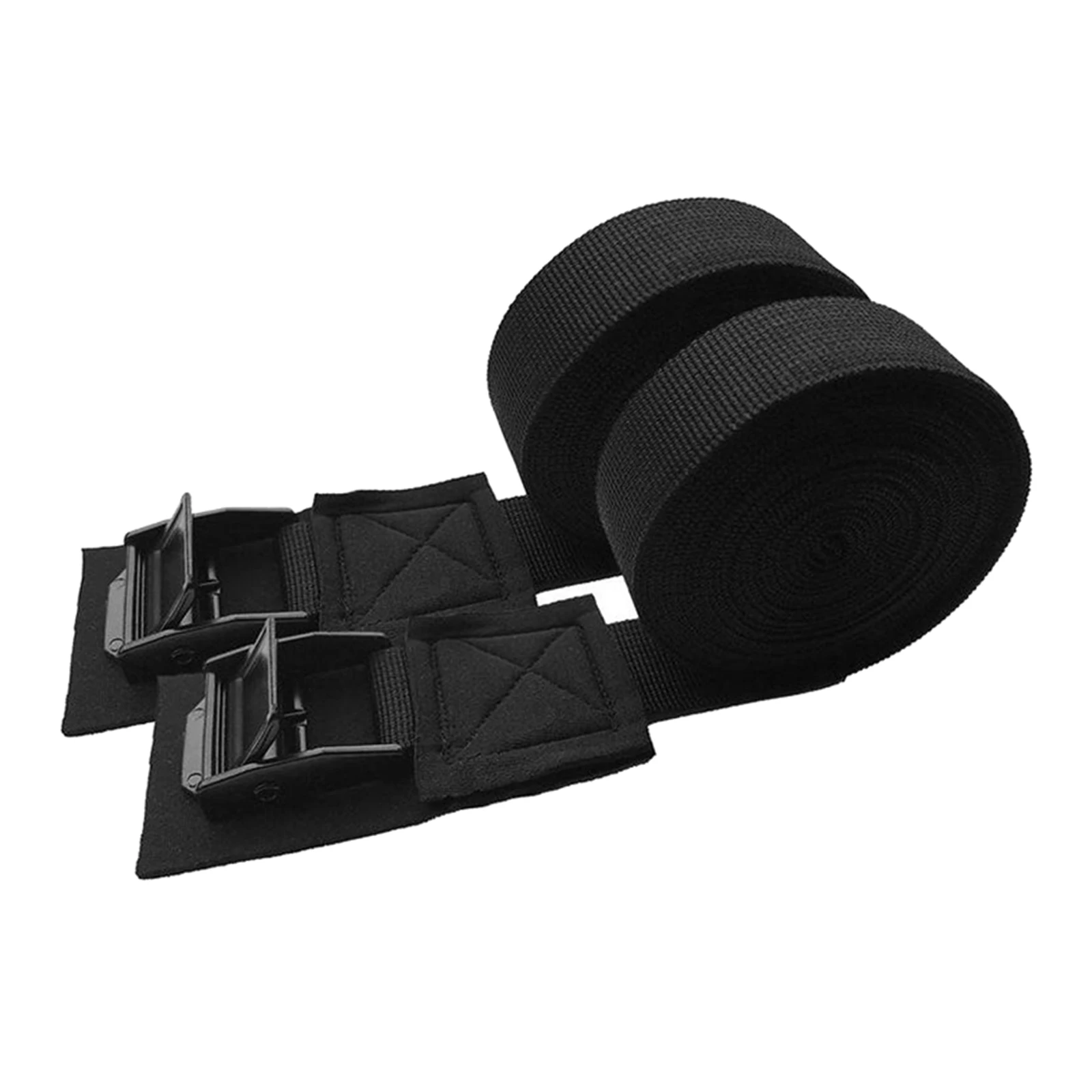 2PCS Nylon Quick Release Lashing With Metal Buckle Tying Ratchet Straps For Cargo Tie Down Car Roof Rack Luggage Kayak Carrier