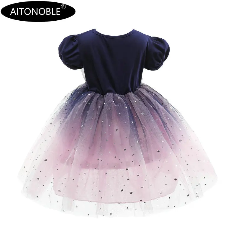 Aitonoble Summer New Costume Gilrs Dress Girl's Dress Princess KidsSkirt Cosplay For Girls With a Gift Bag