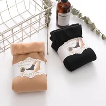 Повседневные носки для женщин, нейлон плюс бархат, уплотненные носки, одноцветные, дышащие, эластичные, женские, средней длины, теплые, зимние