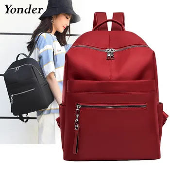

Solid A4 Large Waterproof Oxford Backpack Women casual female School Bag Backpacks for Teenager Student Daypack Mochila Feminina