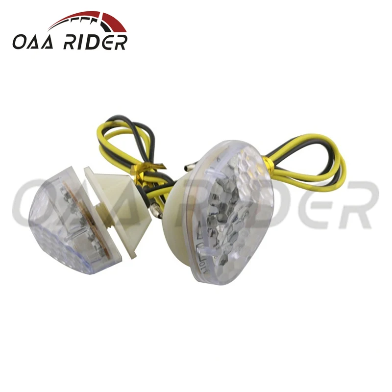 Smoke LED Flush Mount Turn Signals For Yamaha R1 R6 Motorcycles – Amber Lens, Front Mount
