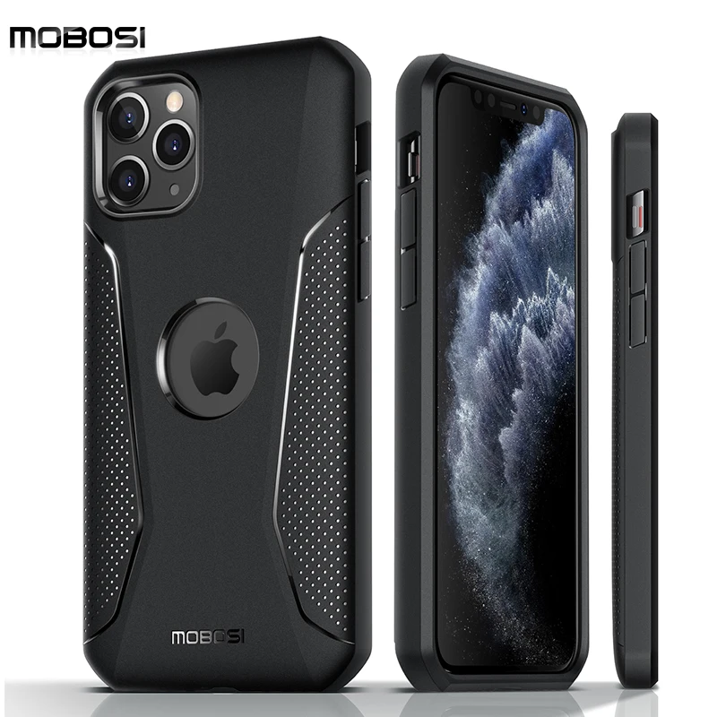 MOBOSI Phone Case For iPhone 11/12 Pro/12 Pro Max Net Series Armor Designed Shockproof Hybrid Matte Soft Phone Protective Case