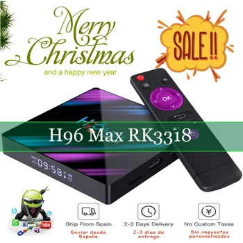 

H96 Max 3318 TV box Android 64GB 5V / 2A WiFi 2.4G / 5G BT4.0 4K USB3.0 support Youtube Neflix for Spain France Android tv box