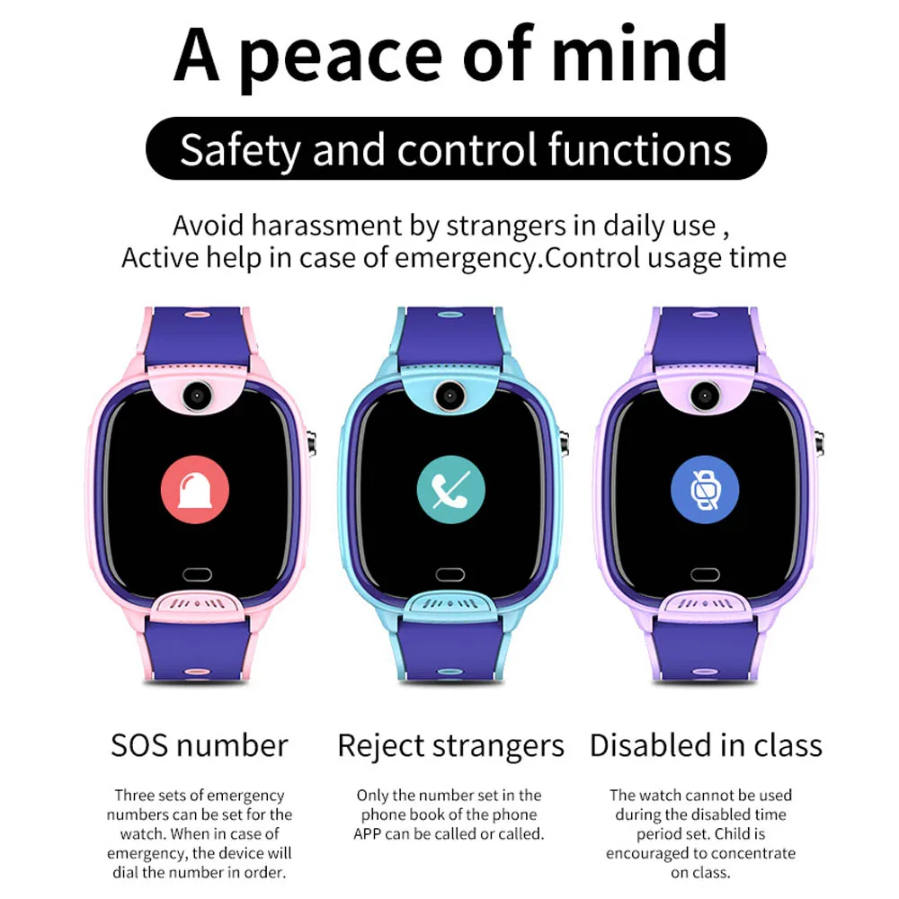 4G High Quality Beautiful Kids Smart Watch Video Call IP67 Waterproof Wifi LBS+GPS Tracker