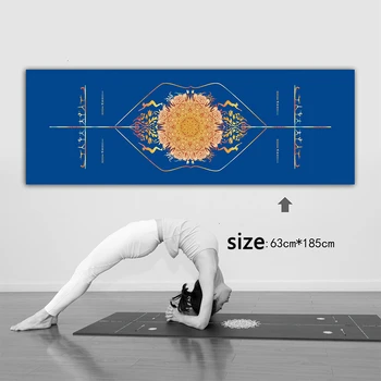 

Yoga Pad Towel Anti Slip Print Sweat Absorbing Pilates Mat Bodybuilding Foldable Soft Outdoor Beach Gymnastics Exercise Mat