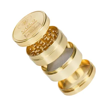 

MOONKING 50mm wholesale 4-layer Zinc Alloy Herbal Herb high quality Tobacco Grinder Smoke Grinders