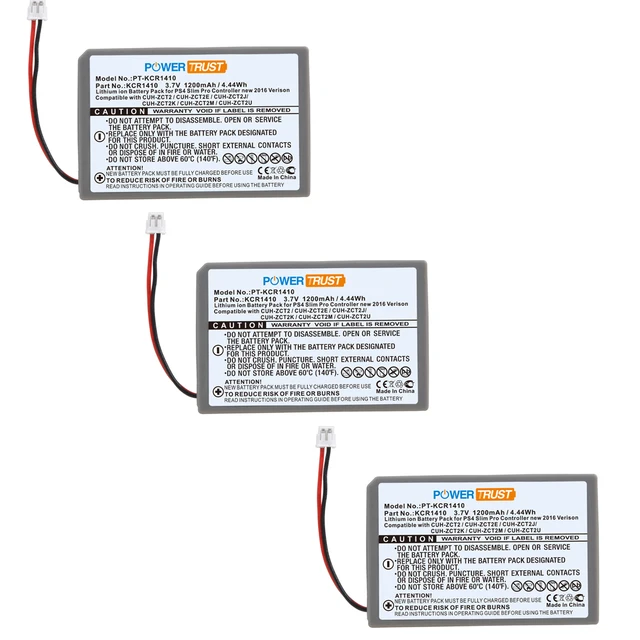 KCR1410 Battery for Sony PS4 Pro Slim Pro Controller New 2016 Verison CUH-ZCT2 CUH-ZCT2E CUH-ZCT2J CUH-ZCT2K CUH-ZCT2M CUH-ZCT2U 3Battery