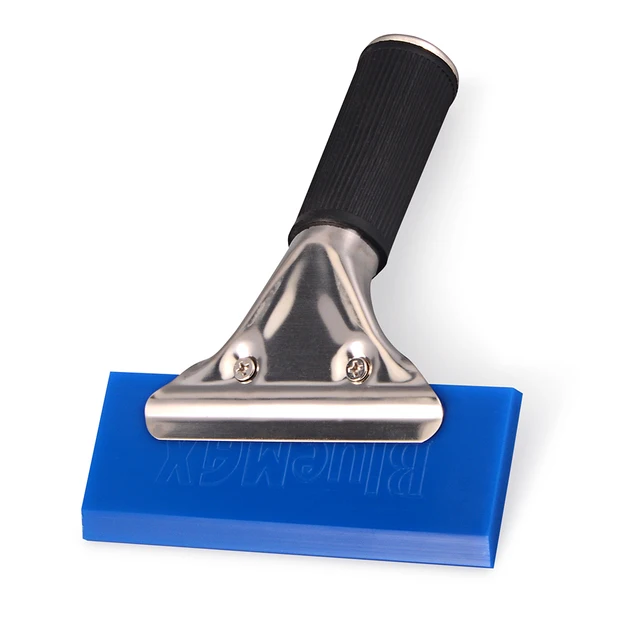 EHDIS Handle BLUEMAX Squeegee Snow Shovel Water Ice Scraper Rubber Strip Blade Vinyl Wrapping Window Tint Car Wash Cleaning Tool 1pc x scraper