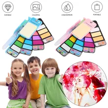 18 цветов сплошной акварельный Набор Профессиональный Перманентный с водной щеткой студента граффити твердый пигмент набор художника живопись