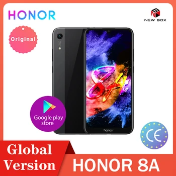 

HONOR 8A Smartphone 6.09 inch MT6765 Octa Core Global ROM Android 9.0 face unlock 3020mAh Mobile Phone