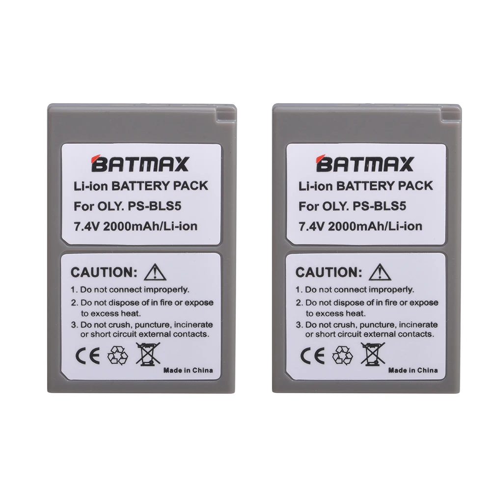 Комплект из 2 предметов PS-BLS5 BLS5 BLS50 Батарея+ светодиодный Dual USB зарядка для Olympus PEN E-PL2, E-PL5, E-PL7, E-PM2, OM-D E-M10, E-M10 II, Stylus1 L15