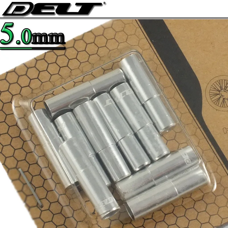 silver 10pcs 10 шт. 5,0 мм Фиксированная Шестерня Горная дорога MTB велосипед обмотка гибкого троса ручного тормоза концы крышки наконечник выстроились наконечники сплав черный красный золотой синий - Цвет: silver 10pcs