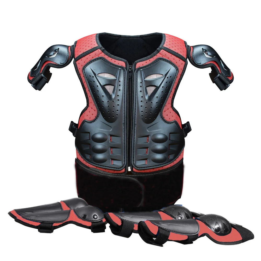 New arrive Child Full Body protect armor Vest Skating suits Chest Spine Back Pad Motorcycle Motocross Knee Elbow Guard PE hard
