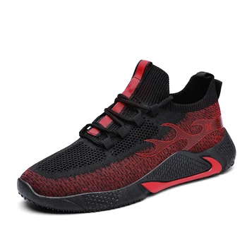 

Black Men Casual Shoes Breathable Lightweight Men Shoes Sneakers Mesh Comfortable Men Shoes Lace-up Sport Shoe