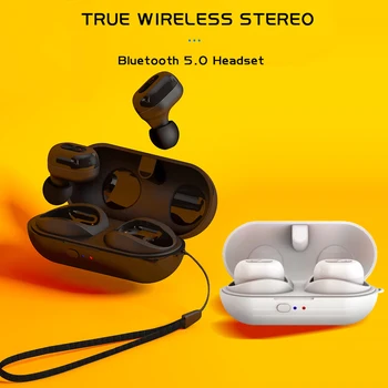 

Private Mode Mini Earbud 5.0 Waterproof Bluetooth Headset Stereo True Wireless Binaural White/Black