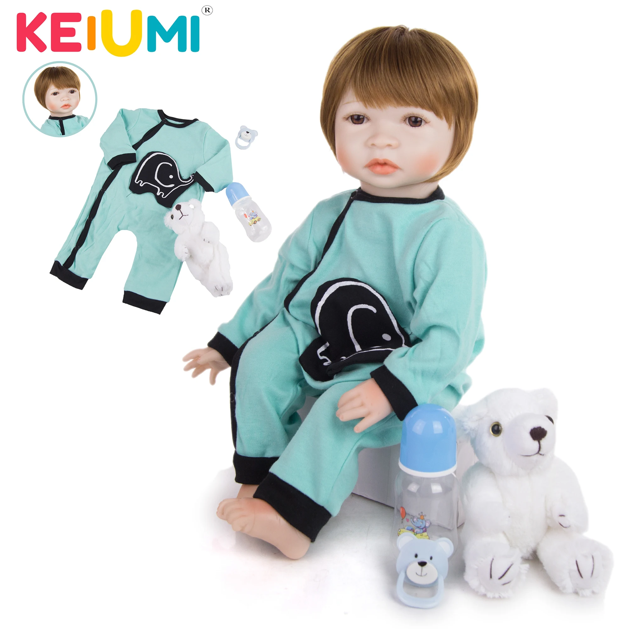 SiliconeRebornBabyDolls2255CMBabyRebornDollsKEIUMINewDesign