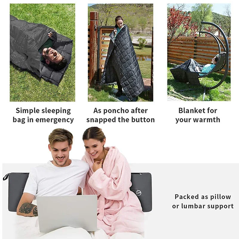 Down Camping Blanket-Outdoor Lightweight Packable Down Blanket Compact Water Resistant and Warm for Camping Hiking Travel
