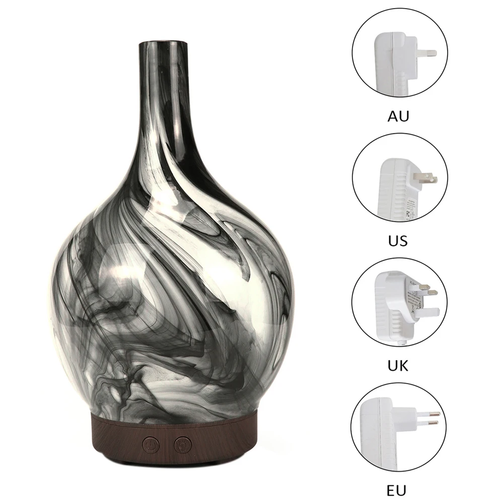 

Ink Painting Aromatherapy Machine Black And White Gray Ceramic Ultrasonic Aromatherapy Machine Essential Oil Diffuser Humidifier
