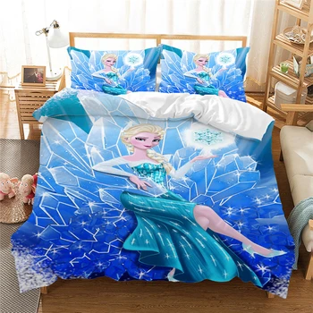 

Anna Elsa Bedding Set Queen King Size Frozen Bed Set Children Girl Duvet Cover Home TextilesComforter Bedding Sets Polyester